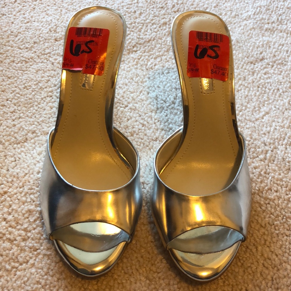 Beautiful silver BCBG sandals.